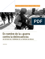 Rapport Mexique ACAT Juin 2012 ESP en Nombre de La Guerra Contra La Delincuencia Un Estudio Del Fenomeno de La Tortura en Mexico