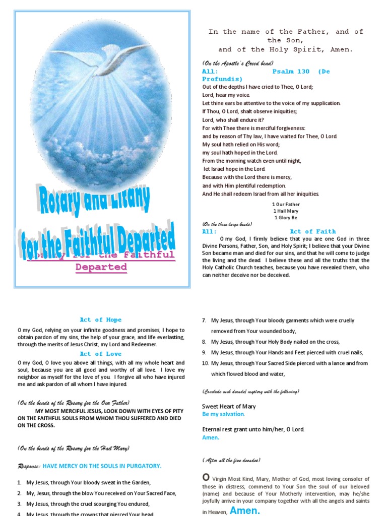 Rosary For The Faithful Departed God The Father Rosary