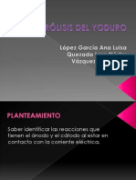 Electólisis Del Yoduro