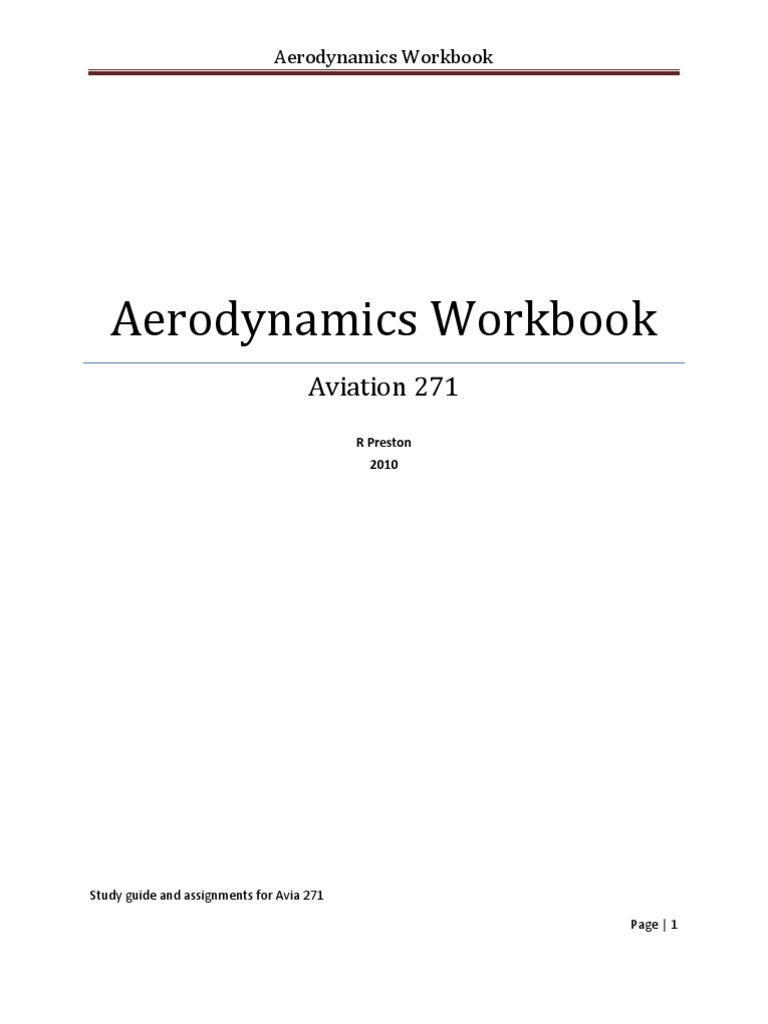 Aerodynamics Workbook PDF Stall (Fluid Mechanics) Lift (Force)