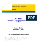 ACCT3563 Issues in Financial Reporting & Analysis - Part A - S12013