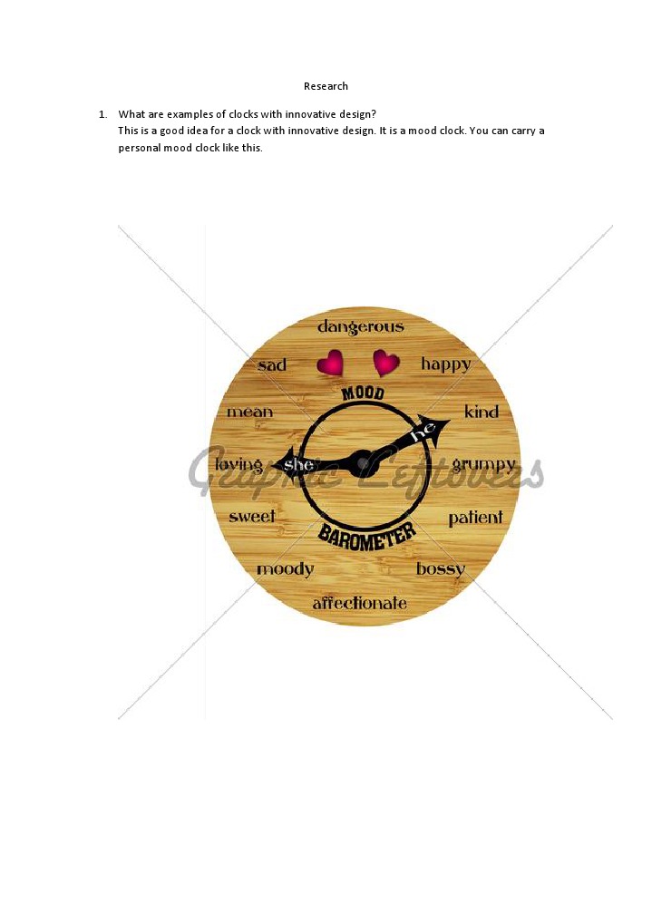 Innovative Mood Clock Designs | PDF