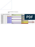 Production Schedule For Top Dog Promo Video