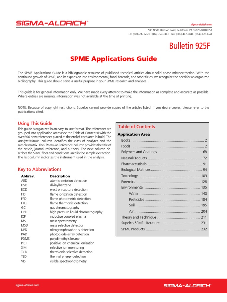 KARIN Invisible ink MUD N DUST “CRUST” SPME Application Guide | PDF | Gas Chromatography–Mass