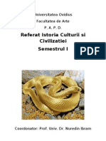 Copertă referat Istoria Culturii și civilizației