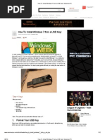 How To - Install Windows 7 From A USB Key! - Maximum PC
