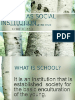 School as Social Institution