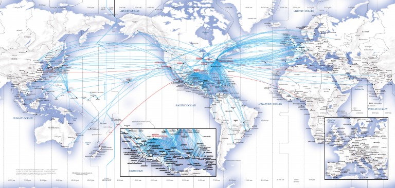 ユナイテッド航空□航路図□Air Maps of United UNITED AIRLINES