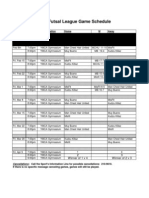 2013 Futsal League Game Schedule: Date Time Location Home W Away