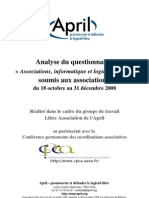 Analyse Questionnaire Associations Informatique Et Logiciels Libres