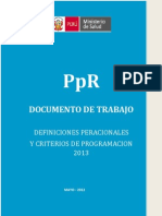 Definiciones Operacionales Ppr 2012