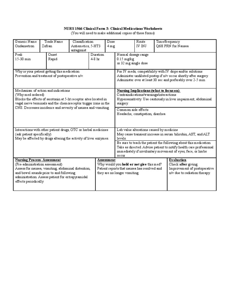 zofran dosage for peds