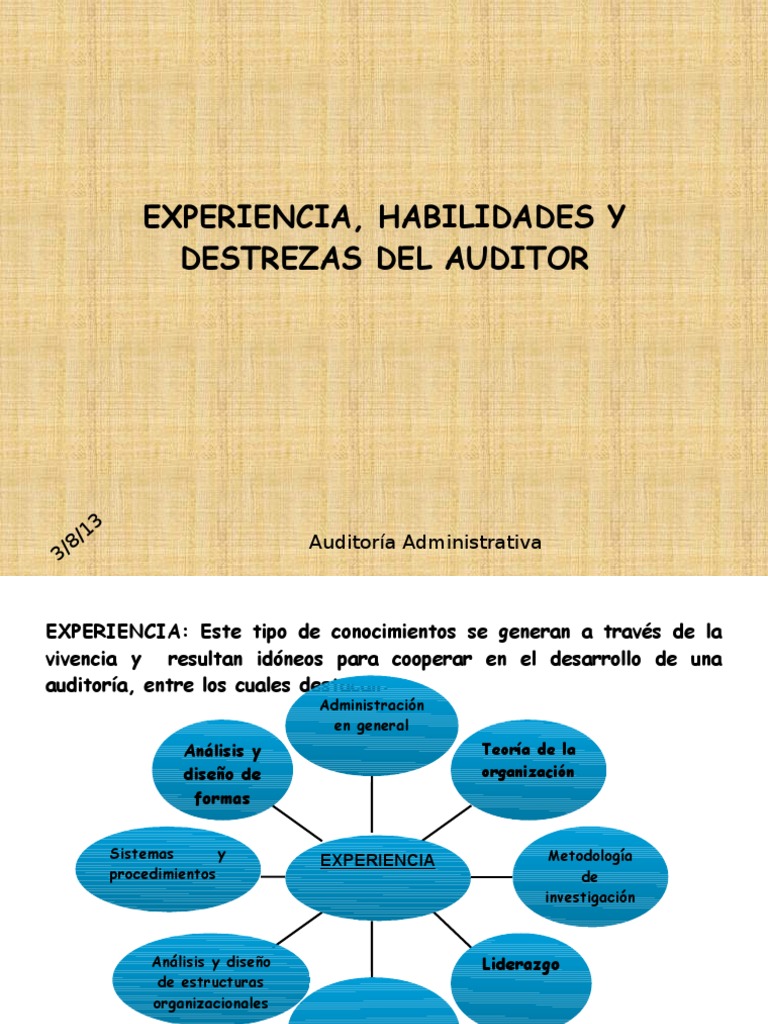 Habilidades y Experiencia del Auditor | PDF | Crecimiento personal y ...