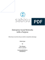 Enterprise Social Networks With a Purpose - Competitive Advantage