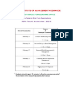 PGP 15 - Term VI Examination