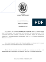 Sentencia de la Sala Constitucional del Tribunal Supremo de Justicia que fija la interpretación vinculante del artículo 233 de la Constitución de la República Bolivariana de Venezuela