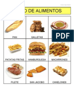 Bingo de Alimentos Con Imagenes