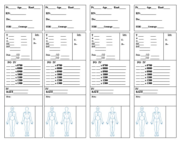 Nursing "Brains" Report Sheet 1 | Nursing