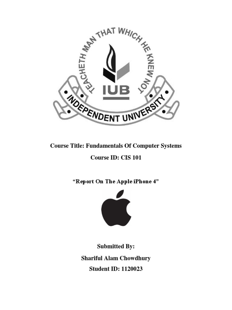 Course Title: Fundamentals of Computer Systems Course ID: CIS 101 | PDF ...