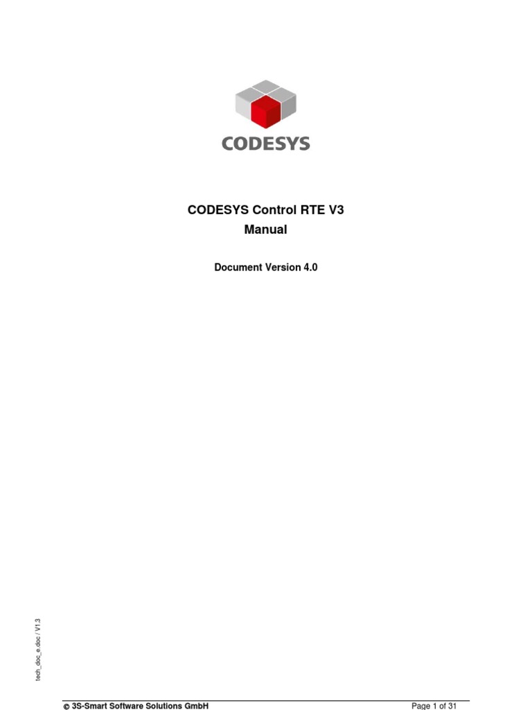 CODESYS Control RTE V3 Manual | PDF | Booting | Bios