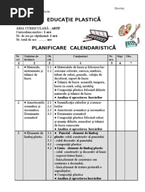 Planificare Educatie Plastica