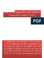 Role of Comptroller and Auditor General of India