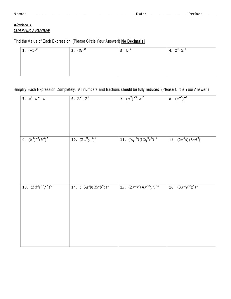 CH 7 Review | PDF | Numbers | Mathematical Concepts