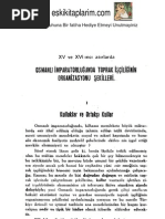 Omer Lutfi Barkan - XV Ve XVI Asirlarda Osmanlı Imparatorlugunda Toprak Isciliginin Organizasyonu PDF