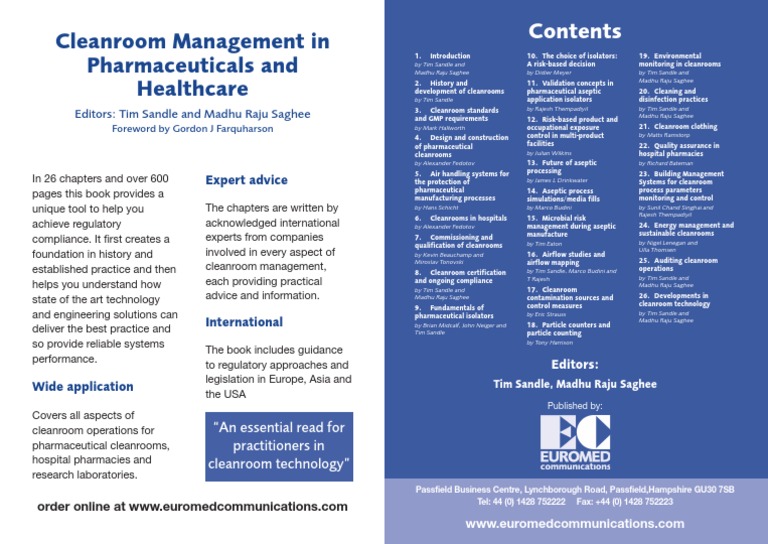 Cleanroom Management in Pharma & Healthcare | PDF | Business | Business
