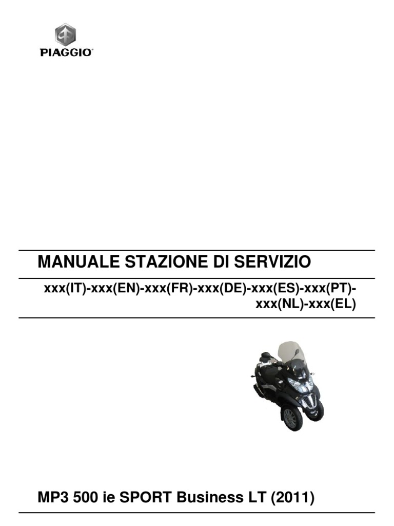 Piaggio MP3 500 Ie SPORT Business LT MY 2011 (EN) | PDF
