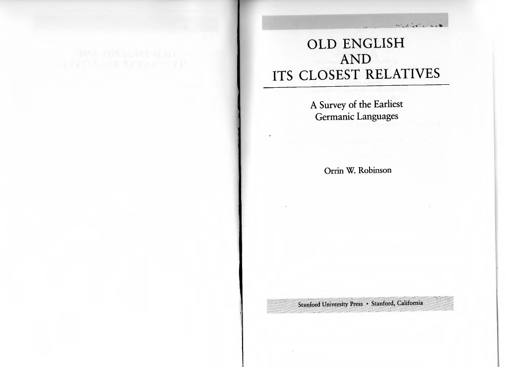 07 Old English and Its Closest Relatives PDF