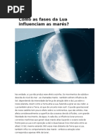 Como as fases da Lua influenciam as marés