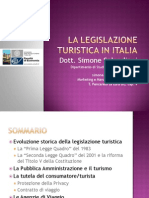 Lezione 11 - La Legislazione Turistica in Italia