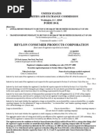 Download REVLON CONSUMER PRODUCTS CORP 10-K Annual Reports 2009-02-25 by httpsecwatchcom SN12936979 doc pdf