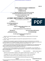 AVERY DENNISON CORPORATION 10-K (Annual Reports) 2009-02-25
