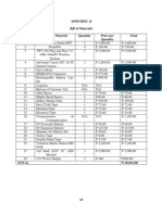 Appendix D Bill of Materials Item No. Name of Material Quantity Price Per Quantity Total