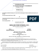 SHILOH INDUSTRIES INC 10-Q (Quarterly Reports) 2009-02-25