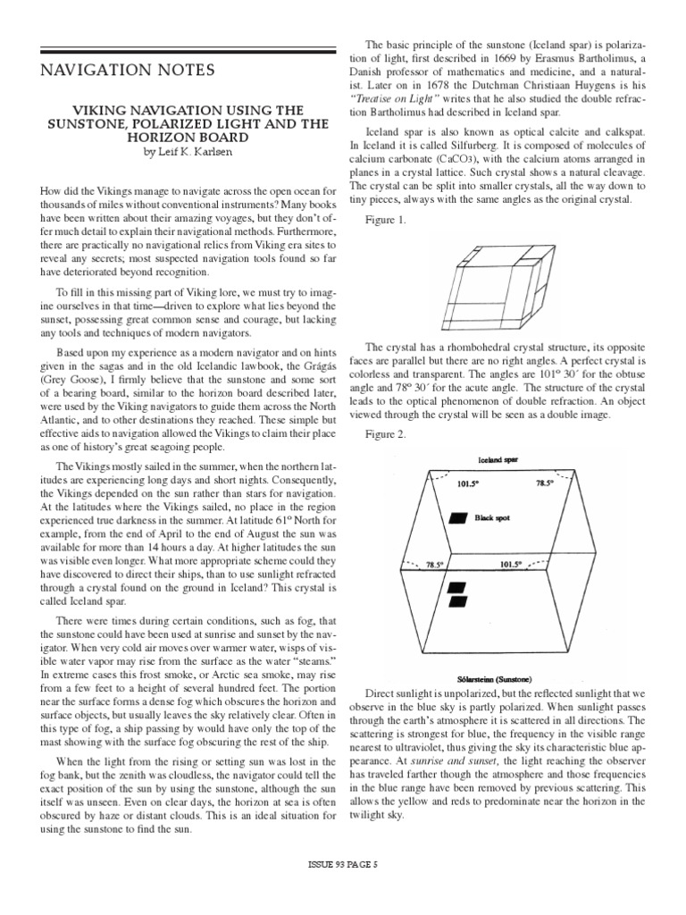 Viking Sunstone Navigation Techniques | PDF | Sky | Sunset
