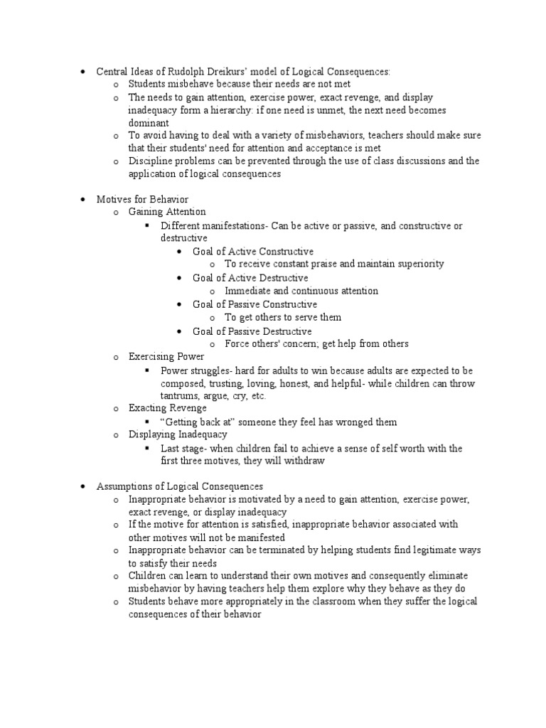Understanding Student Misbehavior Through Rudolph Dreikurs' Model of ...