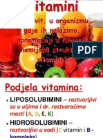 Vitamini: važna uloga u organizmu