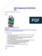 Petunjuk Praktis Penggunaan Total Station Nikon DTM 322