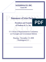 John Paulson Congreso EUA John Paulson Testimony USA Congress