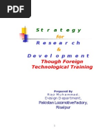 Strategy for R&D Through Foreign Technological Training