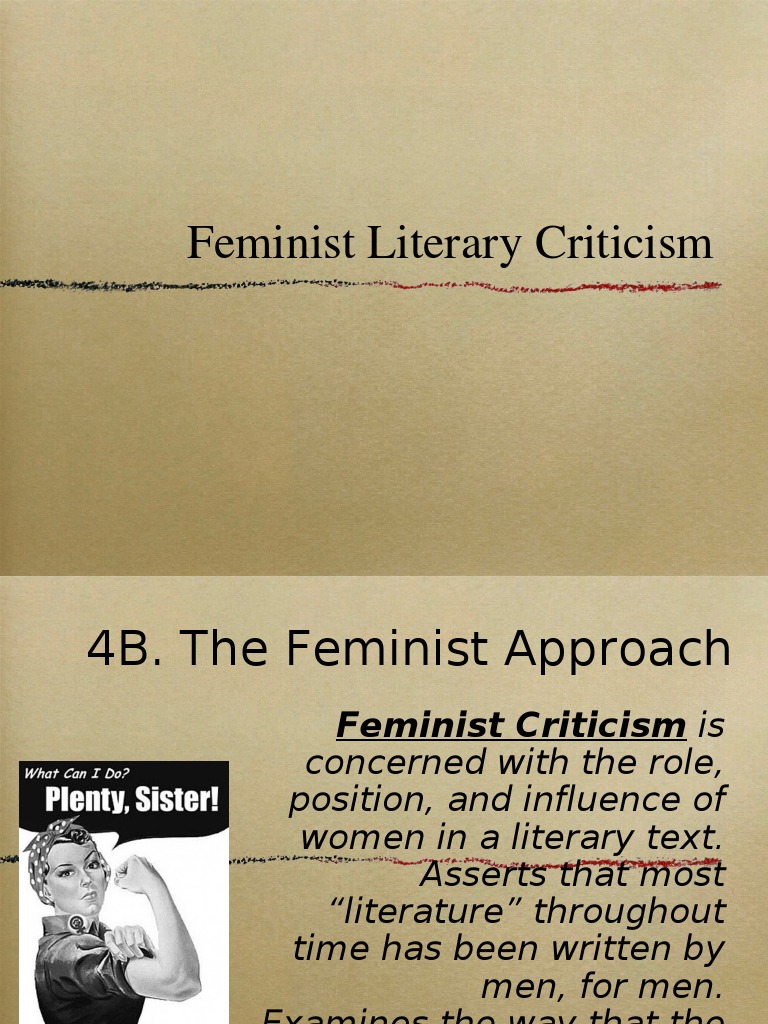 Feminist Criticism PDF Feminism Gender Studies