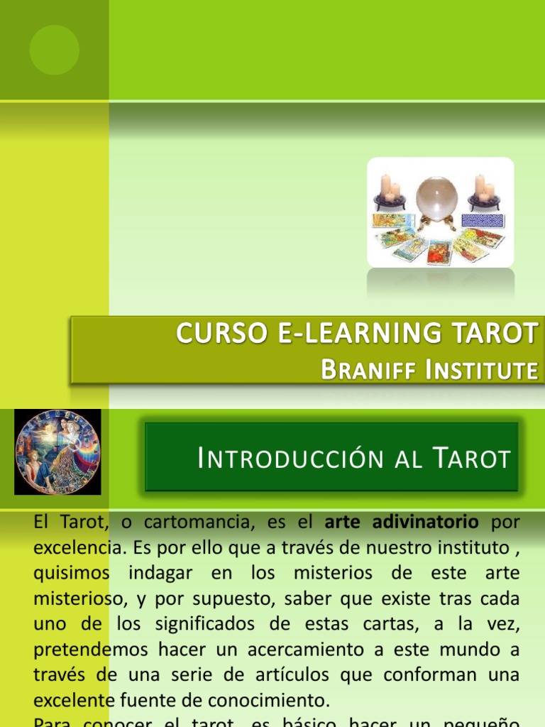 Curso de Introducción al Tarot | PDF | Adivinación | Jugando a las cartas