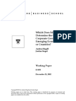 Which Does More to Determine the Quality of Corporate Governance in Emerging Economies