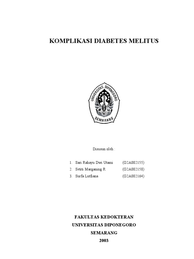Komplikasi Diabetes Melitus | PDF