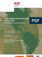 Cultura Política de La Democraci en Perú 2012
