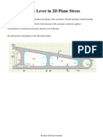 2D Plane Stress Analysis of a Simple Lever