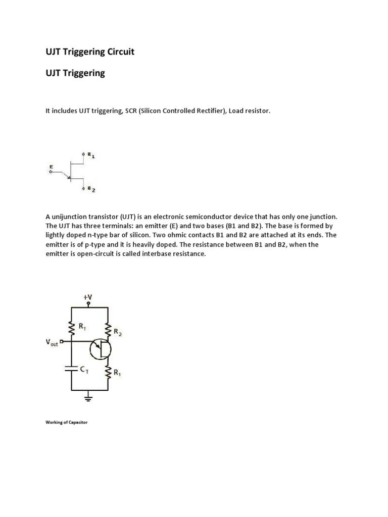 UJT Triggering Circuit | PDF
